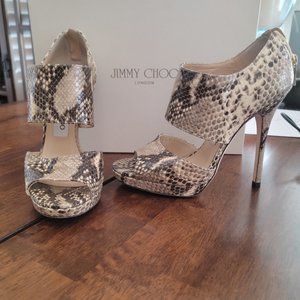 Jimmy Choo metallic Print Leather